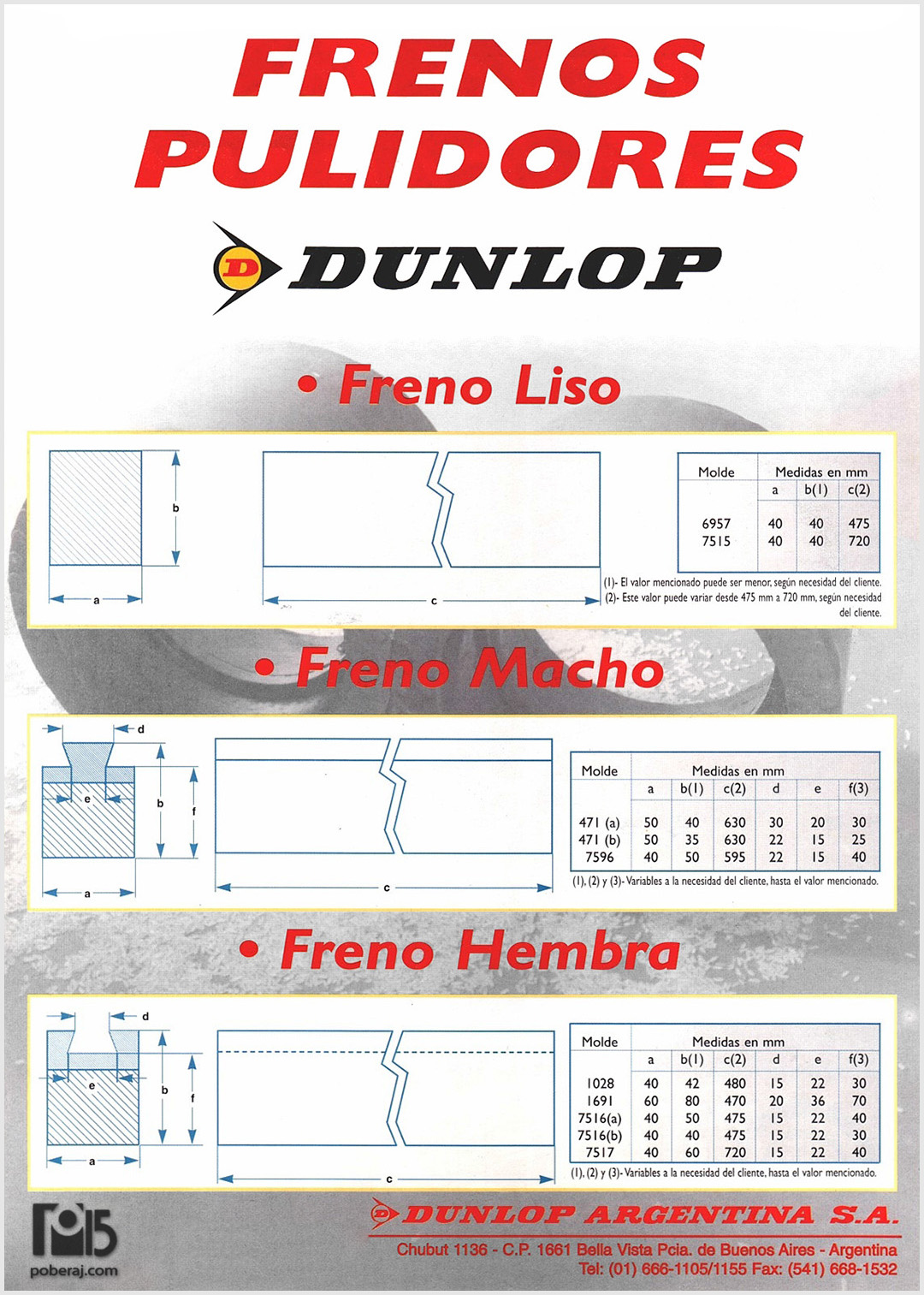 frenos pulidores Poberaj SA. mangueras y conducciones de fluidos